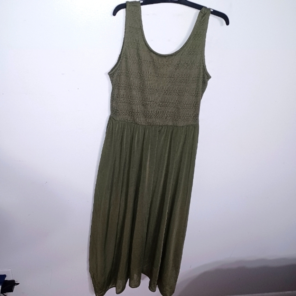 Kristin Nicole- Olive Green Beachy Dress- W Sz Small